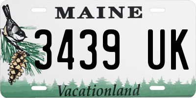 ME license plate 3439UK