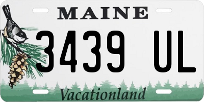 ME license plate 3439UL
