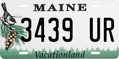 ME license plate 3439UR