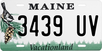 ME license plate 3439UV