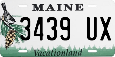 ME license plate 3439UX