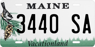 ME license plate 3440SA