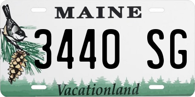 ME license plate 3440SG