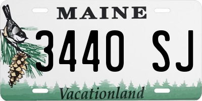 ME license plate 3440SJ