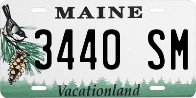 ME license plate 3440SM