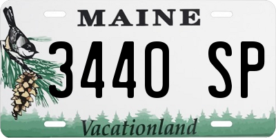 ME license plate 3440SP