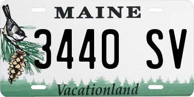 ME license plate 3440SV