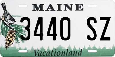 ME license plate 3440SZ