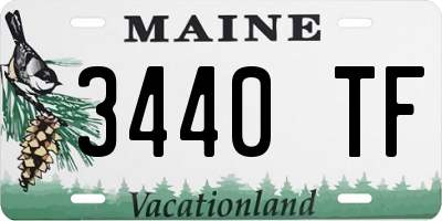 ME license plate 3440TF