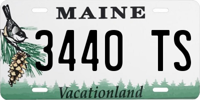 ME license plate 3440TS