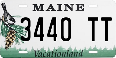 ME license plate 3440TT