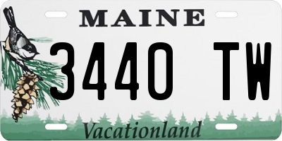 ME license plate 3440TW