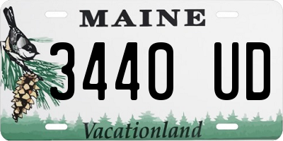 ME license plate 3440UD