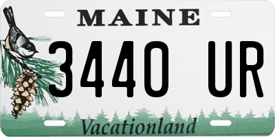 ME license plate 3440UR