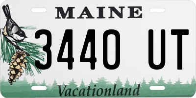 ME license plate 3440UT