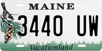 ME license plate 3440UW