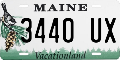 ME license plate 3440UX