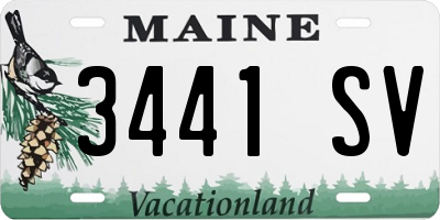ME license plate 3441SV