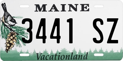 ME license plate 3441SZ