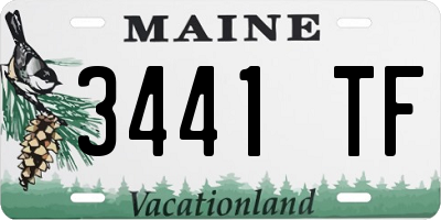 ME license plate 3441TF