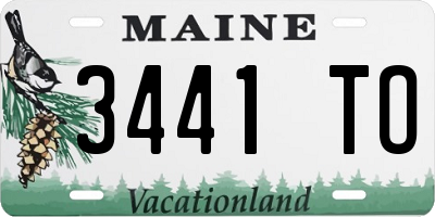 ME license plate 3441TO