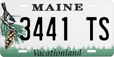 ME license plate 3441TS