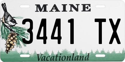 ME license plate 3441TX