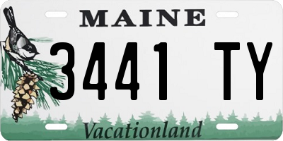 ME license plate 3441TY