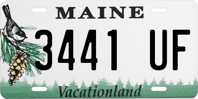 ME license plate 3441UF