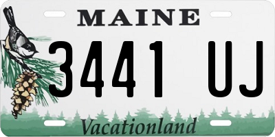 ME license plate 3441UJ