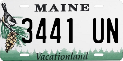 ME license plate 3441UN