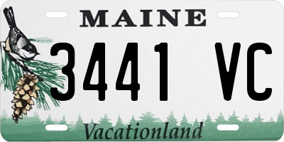 ME license plate 3441VC