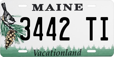 ME license plate 3442TI