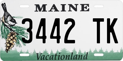 ME license plate 3442TK