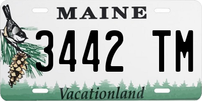 ME license plate 3442TM