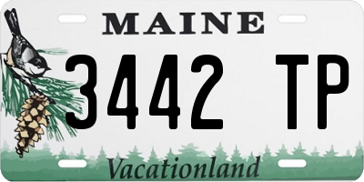ME license plate 3442TP