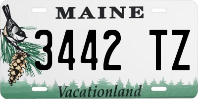 ME license plate 3442TZ