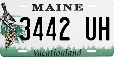 ME license plate 3442UH