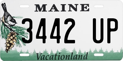 ME license plate 3442UP