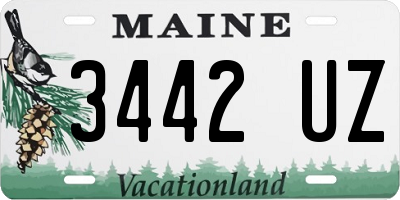 ME license plate 3442UZ