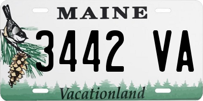 ME license plate 3442VA