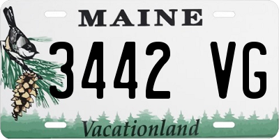 ME license plate 3442VG