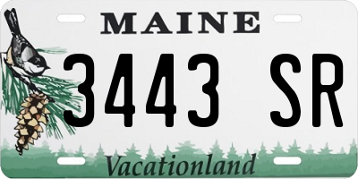 ME license plate 3443SR