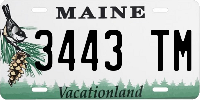 ME license plate 3443TM