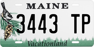 ME license plate 3443TP