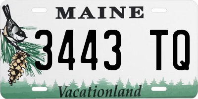 ME license plate 3443TQ