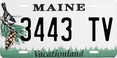 ME license plate 3443TV