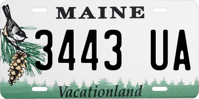 ME license plate 3443UA