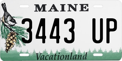 ME license plate 3443UP