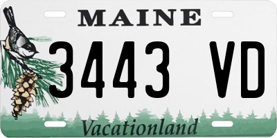 ME license plate 3443VD